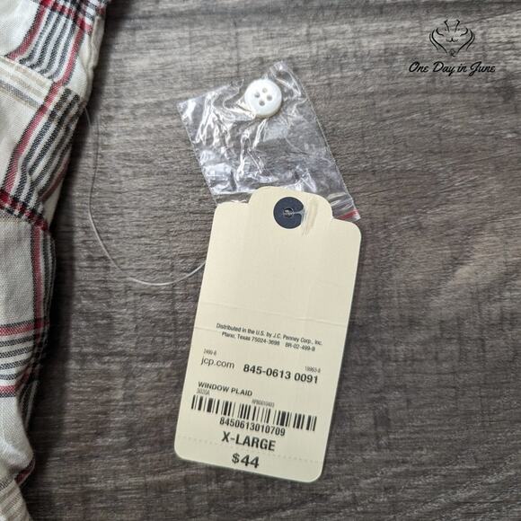 St. John's Bay Button Down Flannel Shirt Size XL - Picture 2 of 5